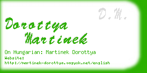 dorottya martinek business card